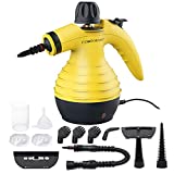 Nettoyeur Vapeur à Main Portatif Portable Multi-Usage sous Pression con 12 Accessoires pour Enlever Les Taches sur Les Sols, Tapis, Rideaux, Sièges de Voiture, Cuisine, Fenêtres, Salle de Bain